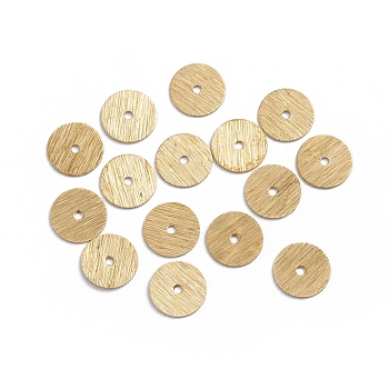 Brass Spacer Beads, Long-Lasting Plated, Heishi Beads, Disc, Golden, 8x0.5mm, Hole: 1.2mm
