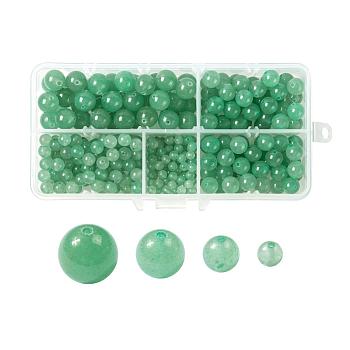340Pcs 4 Sizes Natural Green Aventurine Beads, Round, 4mm/6mm/8mm/10mm, Hole: 1mm