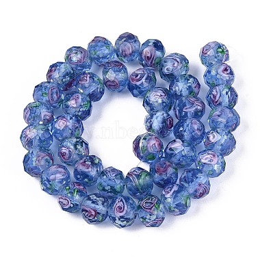 Handmade Luminous Lampwork Beads Strands(LAMP-N037-01D)-3