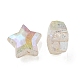 Placage uv perles acryliques craquelées transparentes irisées arc-en-ciel(OACR-P010-09E)-3