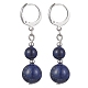 Round Natural Lapis Lazuli Dangle Earrings(EJEW-JE05536-05)-1