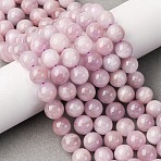 Natural Kunzite Beads Strands, Round, 8mm, Hole: 1mm, about 46~49pcs/strand, 15.35~15.75''(39~40cm)(G-H313-01B-8mm)