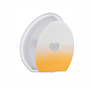 Easter Egg with Heart Shape Candle Holder Silicone Molds, For Scented Candle Making, White, 14.3x11.1x1.3cm(SIL-Z019-01B)