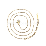 304 Stainless Steel Cable Chains Necklace for Men Women, Golden, Wide: 1.2mm, 15.75 inch(40cm)(X-NJEW-N050-A03-G12)