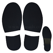 2 Pair 2 Styles Skid Rubber Shoes Bottom, Wear Resistant Raised Grain Repair Sole Pad for Boots, Leather Shoes, Black, 88~190x86~118x1~3mm, 1 pair/style(FIND-GA0003-82)