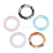 Two Tone Transparent Resin Decoden Cabochons, Imitation Gemstone Style, Ring, Mixed Color, 53x52x5mm, Inner Diameter: 35mm(CRES-S302-37)