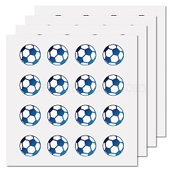 8 Sheets Plastic Waterproof Self-Adhesive Picture Stickers, Round Dot Cartoon Decals for Kid's Art Craft, Football, 150x150mm(DIY-WH0428-012)