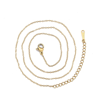 304 Stainless Steel Cable Chains Necklace for Men Women, Golden, Wide: 1.2mm, 15.75 inch(40cm)