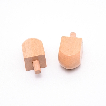 Schima Superba Gyroscope, for Children, BurlyWood, 42x20x20mm, Pin: 6mm