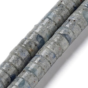 Natural Kyanite/Cyanite/Disthene Beads Strands, Flat Round/Disc, Heishi Beads, 6.5x3.5mm, Hole: 1mm, about 54~56pcs/strand, 7.60~7.72 inch(19.3~19.6cm)