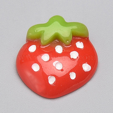 16mm Red Fruit Resin Cabochons