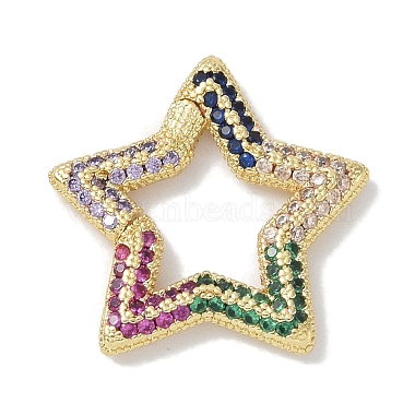 Real 18K Gold Plated Colorful Brass Clasps