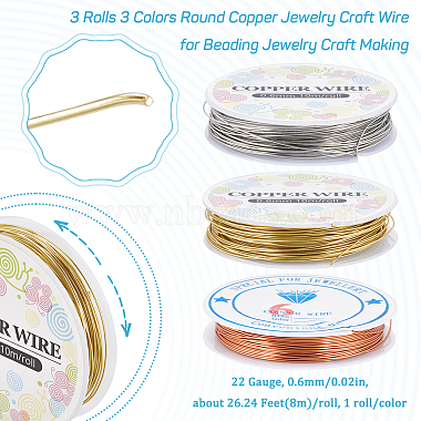 3 Rolls 3 Colors Copper Jewelry Craft Wire(CWIR-SC0001-02B)-2