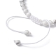 bracelet de perles tressées en coquillage naturel et howlite(BJEW-JB09779)-5