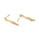 Brass Stud Earring Findings(KK-M270-33G)-2