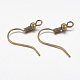 Brass Earring Hooks(X-KK-S075-AB-NF)-2