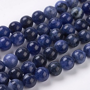 Natural Sodalite Beads Strands, Grand A, Round, 8mm, Hole: 1mm(G-E110-8mm-3)