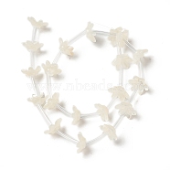 Natural White Shell Bead Caps, 6-Petal, Flower, Creamy White, 10x9x3.5mm, Hole: 1mm(BSHE-B005-02)