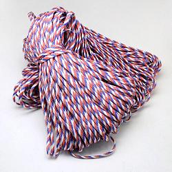 7 Inner Cores Polyester & Spandex Cord Ropes, for Rope Bracelets Making, Blue, 4mm, about 109.36 yards(100m)/bundle, 420~500g/bundle(RCP-R006-093)