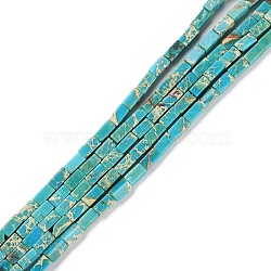Natural Imperial Jasper Beads Strands, Rectangle, 6x3x3mm, Hole: 0.9mm, about 60pcs/strand, 15.28''(38.8cm)(G-M401-B02)