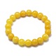 Natural Yellow Jade Bead Stretch Bracelets(X-BJEW-K212-A-038)-2
