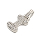 Brass Micro Pave Clear Cubic Zirconia Pendants(KK-B099-01P-I)-2