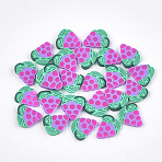 Handmade Polymer Clay Nail Art Decoration, Fashion Nail Care Cabochons, Grape, Medium Orchid, 10~11x8~10x1~2mm(CLAY-T015-16)