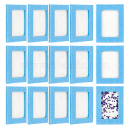 Rectangle Felt Bead Design Board, DIY Beading Jewelry Bracelet and Anklet Making Tray, Light Sky Blue, 6.9x4.95x0.93cm, inner diameter: 30x50x4mm(DIY-WH0430-469B)