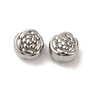 304 Stainless Steel Beads, Flower, Stainless Steel Color, 6x4.5mm, Hole: 1.2mm(STAS-I203-25P)