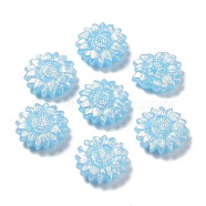 Sealing Wax Particles, for Retro Seal Stamp, Flower, Deep Sky Blue, 11x5mm, 100pcs/bag(SCRA-PW0012-04B)