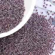 MIYUKI Round Rocailles Beads, Japanese Seed Beads, 15/0, (RR3206) Magic Copper Plum Lined Crystal, 1.5mm, Hole: 0.7mm, about 27777pcs/50g(SEED-X0056-RR3206)