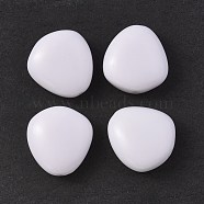 Opaque Acrylic Beads, Triangle, White, 22x20.5x10mm, Hole: 1.8mm, about 55pcs/500g(OACR-P007-72B)