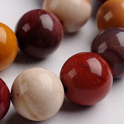 Round Natural Mookaite Gemstone Bead Strands, 12mm, Hole: 1mm, about 31pcs/strand, 14.9 inch(G-J333-06-12mm)