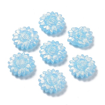 Sealing Wax Particles, for Retro Seal Stamp, Flower, Deep Sky Blue, 11x5mm, 100pcs/bag