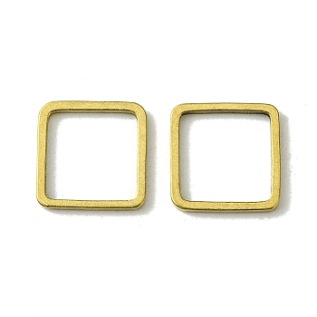 Brass Linking Rings, Square, Raw(Unplated), 10x10x1mm, Inner Diameter: 8.5x8.5mm