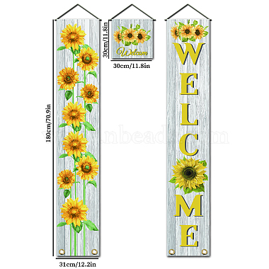 Polyester Hanging Sign for Home Office Front Door Porch Decorations(HJEW-WH0023-007)-2