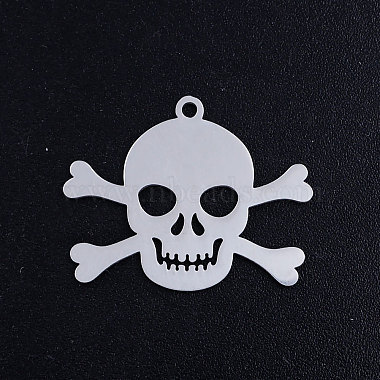 Stainless Steel Color Skull Stainless Steel Charms