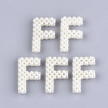 32mm Ivory Alphabet Plastic Beads