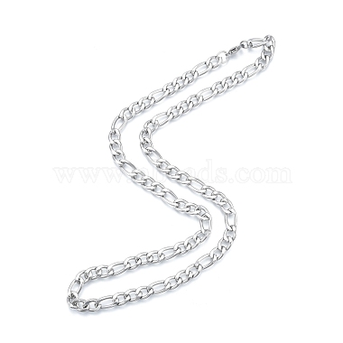 Men's 201 Stainless Steel Figaro Chains Necklace(NJEW-N050-A08-7-55P)-3