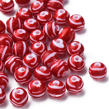 Opaque Striped Acrylic Beads(MACR-S373-27D-01)-3