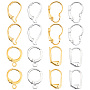 Golden & Silver Brass Leverback Earring Findings(KK-FH0004-58)