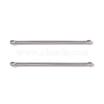 Non-Tarnish 304 Stainless Steel Connector Charms, Bar Shape, Stainless Steel Color, 30x2.5x1.5mm, Hole: 1.4mm(STAS-G291-04A-P)