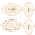 6Pcs 3 Style Polyester Embroidery Table Mats, Placemats for Dining Table Decoration, Mixed Color, 312~455x291~327x1~1.5mm, 2pcs/style(AJEW-GF0004-86)