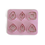 ABS Plastic Plasticine Tools, Clay Dough Cutters, Moulds, Modelling Tools, Modeling Clay Toys for Children, Square/Triangle, Teardrop, 12x10cm(CELT-PW0003-004G)