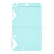 Macaron Color Plastic Yin-yang Zip Lock Bags, Resealable Bags, Self Seal Bags, Top Seal, Rectangle, Pale Turquoise, 21.1x12.9x0.15cm, Unilateral Thickness: 2 Mil(0.05mm)(OPP-N001-01A-07)