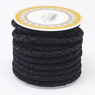 Nylon Threads, Black, 5mm, about 4.37 yards(4m)/roll(NWIR-D049-5mm-19)