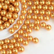 Imitation Pearl Acrylic Beads, No Hole, Round, Goldenrod, 2.5mm, about 10000pcs/bag(OACR-S011-2.5mm-Z32)