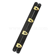 Iron Corset Busk with Golden 201 Stainless Steel Buttons, Board Corset Busk for Sewing and Closure of Womens, Black, 200x26x1~6.5mm, Hole: 2mm(FIND-WH0126-40B-01G)