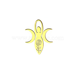 Brass Self Adhesive Decorative Stickers, Golden Plated Metal Decals, for DIY Epoxy Resin Crafts, Angel & Fairy, 30mm(WG60667-22)