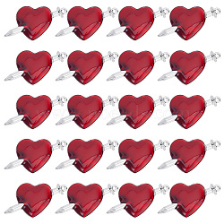 20Pcs Halloween Alloy Enamel Pendants, Heart with Kinfe, Platinum, 37x22x3mm, Hole: 1.6mm(ENAM-SC0007-77)